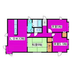 ヴェルコート百合が原の物件間取画像